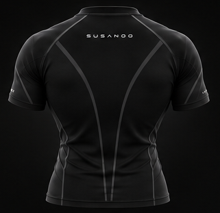 Original THE ESSENCE back view with contour lines and SUSANOO lettering
